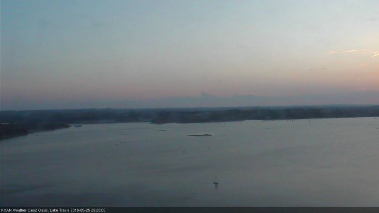 Lake Travis webcam, May 25, 2018 7:25 PM CT