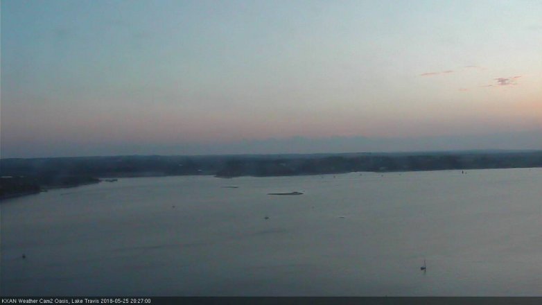 Lake Travis webcam, May 25, 2018 7:30 PM CT