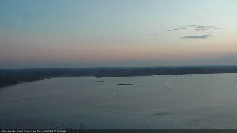Lake Travis webcam, May 25, 2018 7:35 PM CT