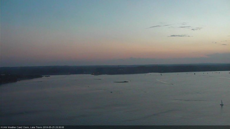 Lake Travis webcam, May 25, 2018 7:40 PM CT