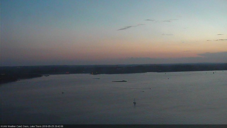 Lake Travis webcam, May 25, 2018 7:45 PM CT