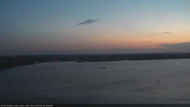 Lake Travis webcam, May 25, 2018 7:50 PM CT