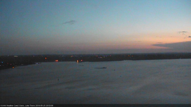 Lake Travis webcam, May 25, 2018 7:55 PM CT