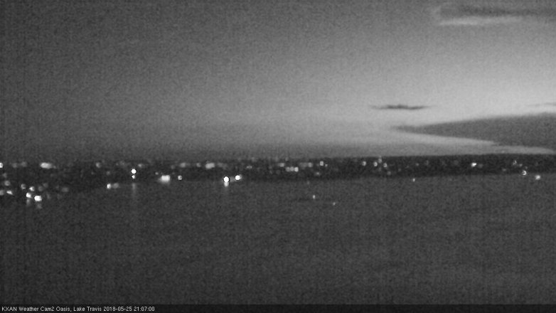Lake Travis webcam, May 25, 2018 8:10 PM CT
