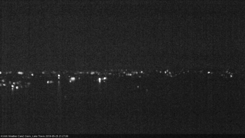 Lake Travis webcam, May 25, 2018 8:30 PM CT