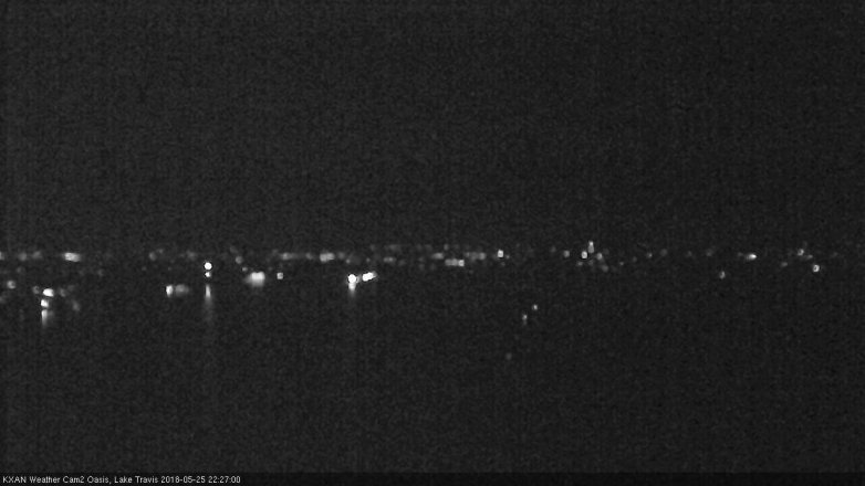 Lake Travis webcam, May 25, 2018 9:30 PM CT