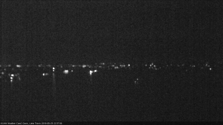 Lake Travis webcam, May 25, 2018 10:00 PM CT