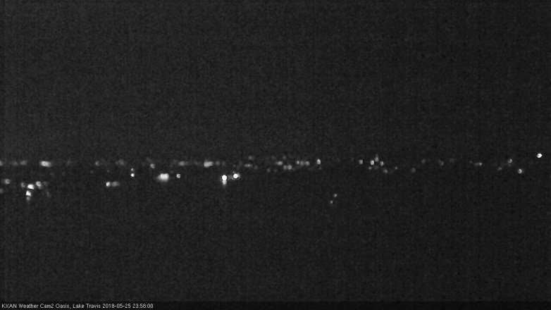 Lake Travis webcam, May 25, 2018 11:00 PM CT