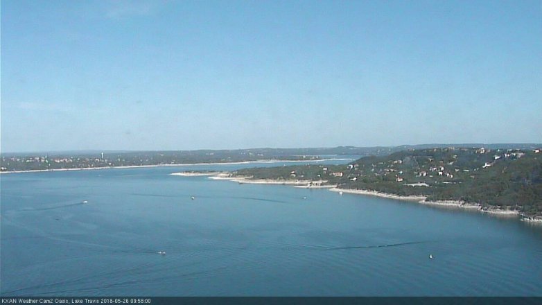Lake Travis webcam, May 26, 2018 9:00 AM CT
