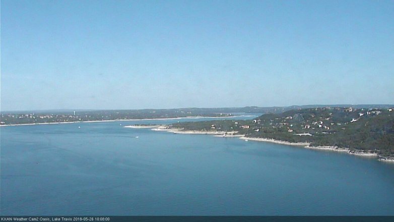 Lake Travis webcam, May 26, 2018 9:10 AM CT