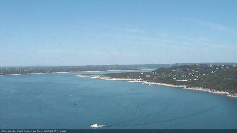Lake Travis webcam, May 26, 2018 10:45 AM CT