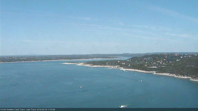 Lake Travis webcam, May 26, 2018 10:55 AM CT