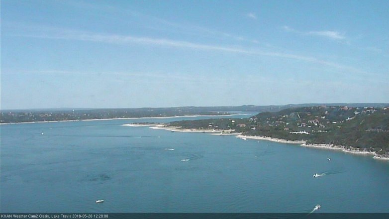 Lake Travis webcam, May 26, 2018 11:30 AM CT