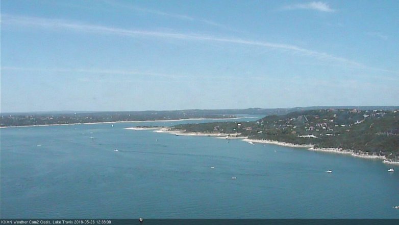 Lake Travis webcam, May 26, 2018 11:40 AM CT