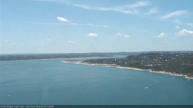 Lake Travis webcam, May 26, 2018 1:00 PM CT