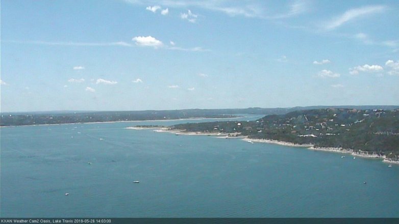 Lake Travis webcam, May 26, 2018 1:05 PM CT