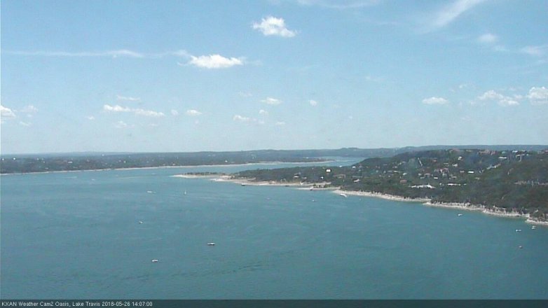 Lake Travis webcam, May 26, 2018 1:10 PM CT