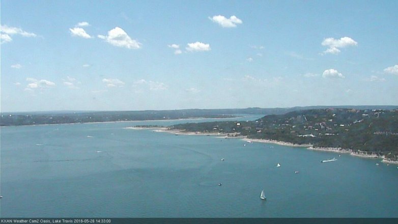 Lake Travis webcam, May 26, 2018 1:35 PM CT
