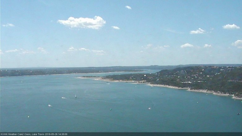 Lake Travis webcam, May 26, 2018 1:40 PM CT