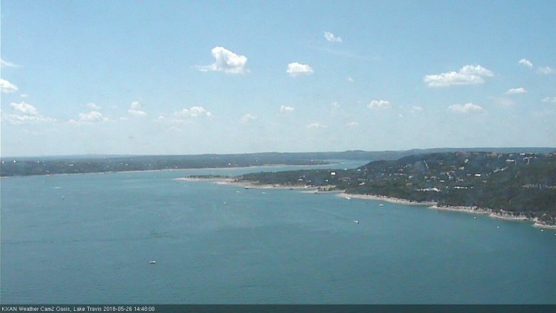 Lake Travis webcam, May 26, 2018 1:50 PM CT