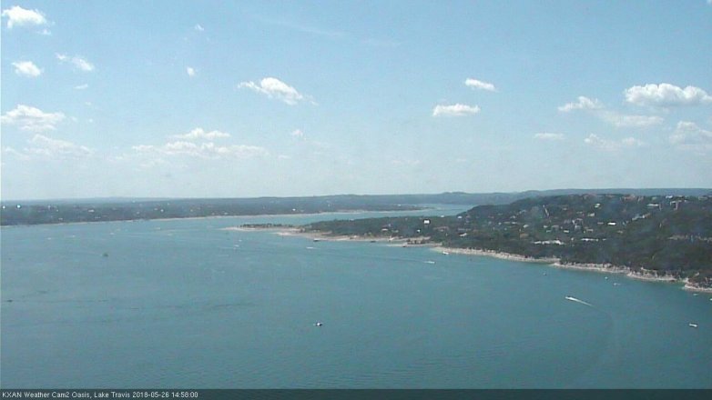 Lake Travis webcam, May 26, 2018 2:00 PM CT