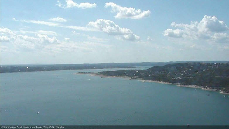 Lake Travis webcam, May 26, 2018 2:45 PM CT