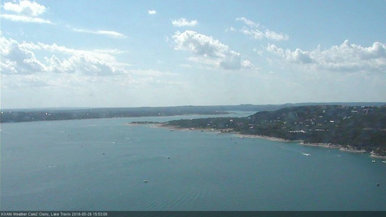 Lake Travis webcam, May 26, 2018 2:55 PM CT