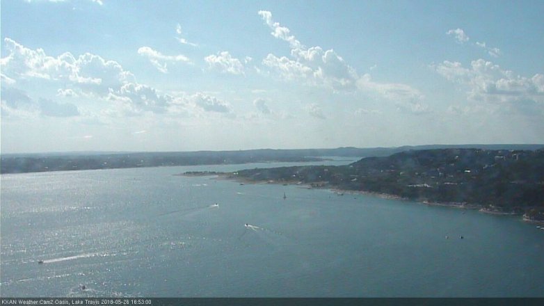 Lake Travis webcam, May 26, 2018 3:55 PM CT