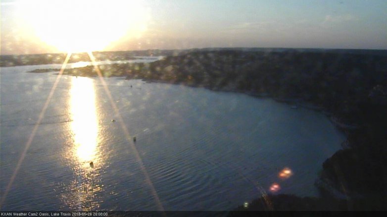 Lake Travis webcam, May 26, 2018 7:10 PM CT