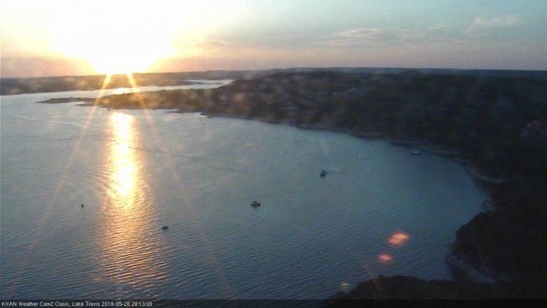 Lake Travis webcam, May 26, 2018 7:15 PM CT