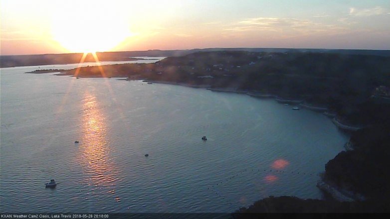 Lake Travis webcam, May 26, 2018 7:20 PM CT
