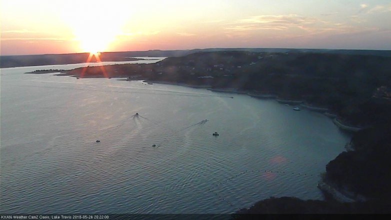 Lake Travis webcam, May 26, 2018 7:25 PM CT