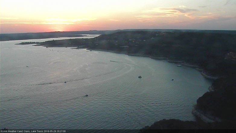 Lake Travis webcam, May 26, 2018 7:30 PM CT