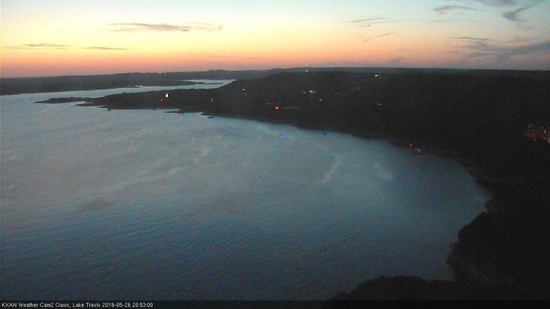 Lake Travis webcam, May 26, 2018 7:55 PM CT