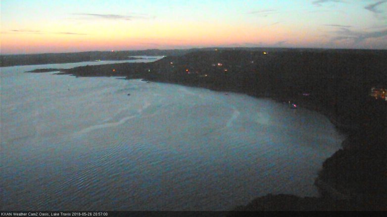 Lake Travis webcam, May 26, 2018 8:00 PM CT