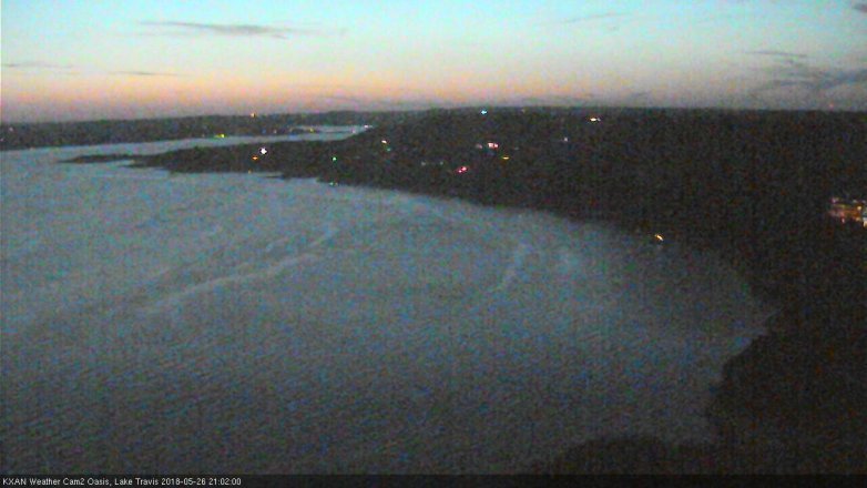 Lake Travis webcam, May 26, 2018 8:05 PM CT
