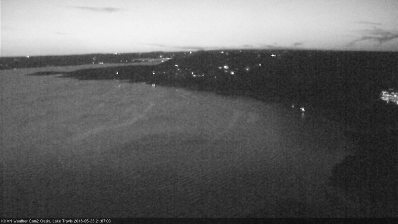 Lake Travis webcam, May 26, 2018 8:10 PM CT