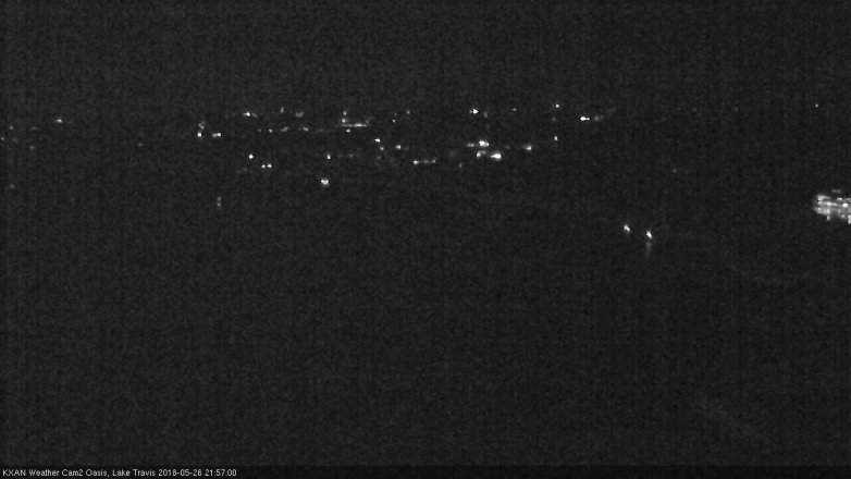 Lake Travis webcam, May 26, 2018 9:00 PM CT