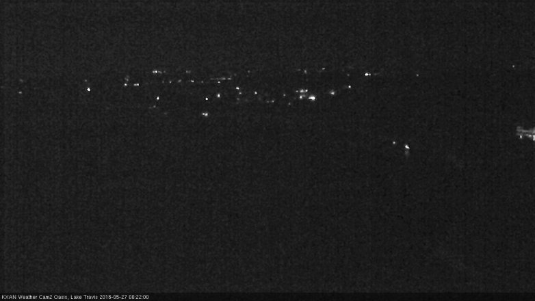 Lake Travis webcam, May 26, 2018 11:25 PM CT