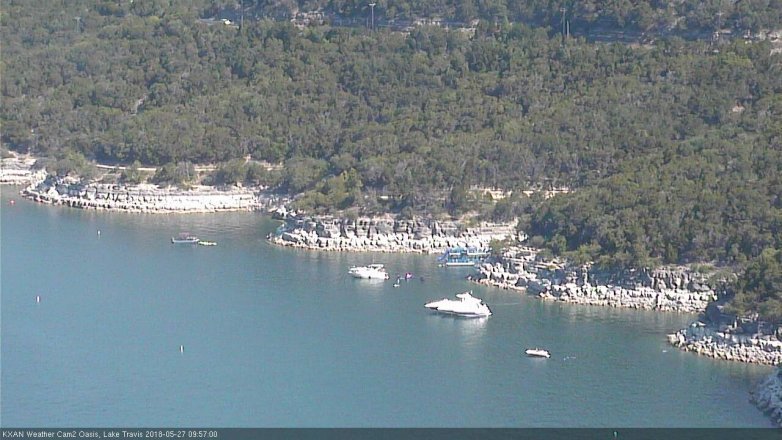 Lake Travis webcam, May 27, 2018 9:00 AM CT