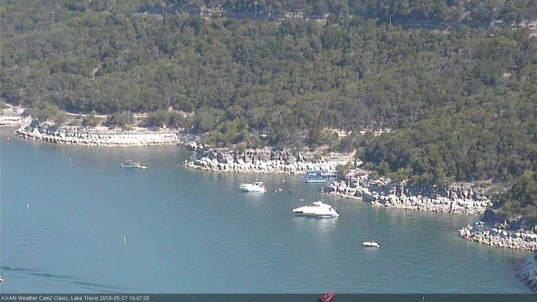 Lake Travis webcam, May 27, 2018 9:10 AM CT