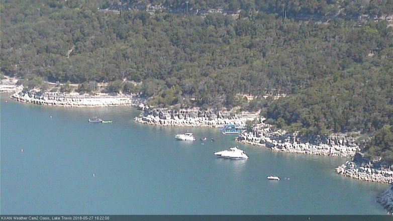Lake Travis webcam, May 27, 2018 9:25 AM CT