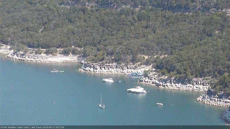 Lake Travis webcam, May 27, 2018 9:30 AM CT