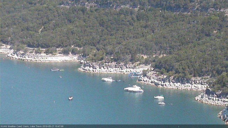 Lake Travis webcam, May 27, 2018 9:50 AM CT