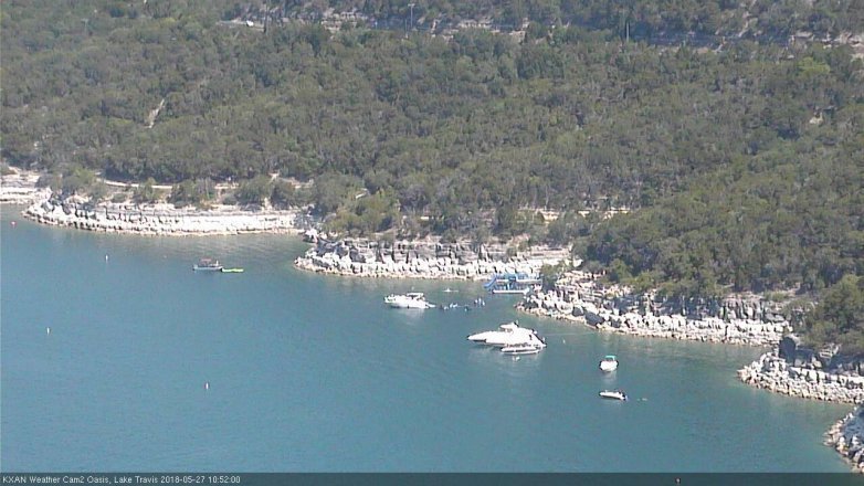 Lake Travis webcam, May 27, 2018 9:55 AM CT