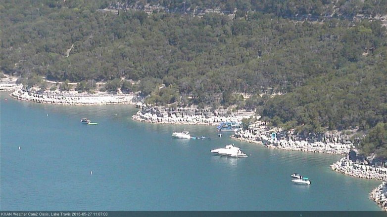 Lake Travis webcam, May 27, 2018 10:10 AM CT