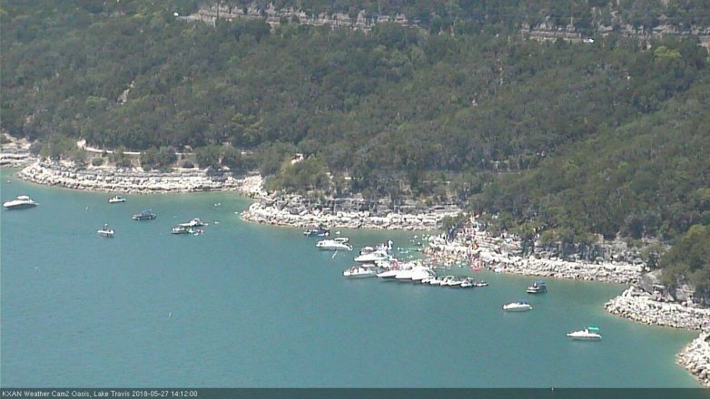 Lake Travis webcam, May 27, 2018 1:15 PM CT