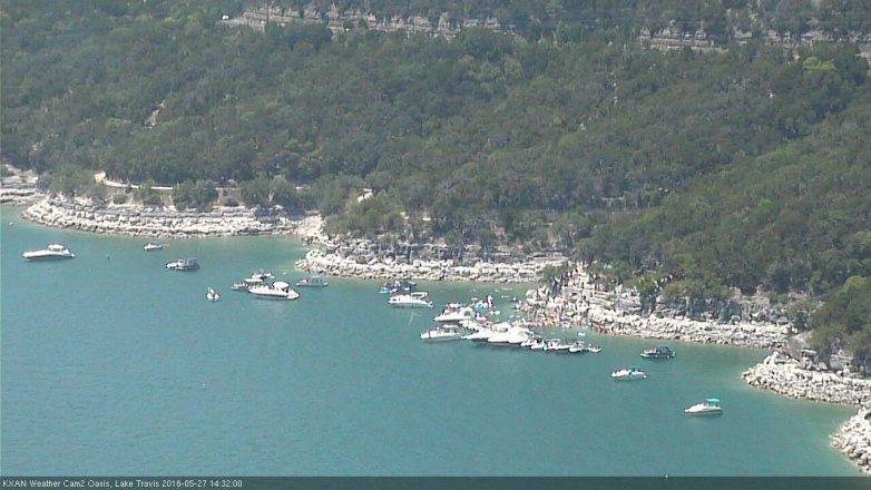 Lake Travis webcam, May 27, 2018 1:35 PM CT