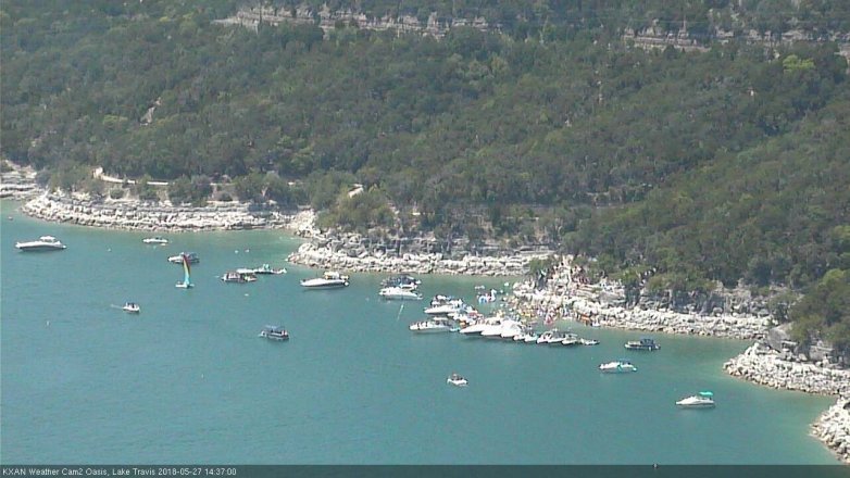 Lake Travis webcam, May 27, 2018 1:40 PM CT