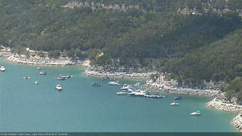 Lake Travis webcam, May 27, 2018 1:45 PM CT